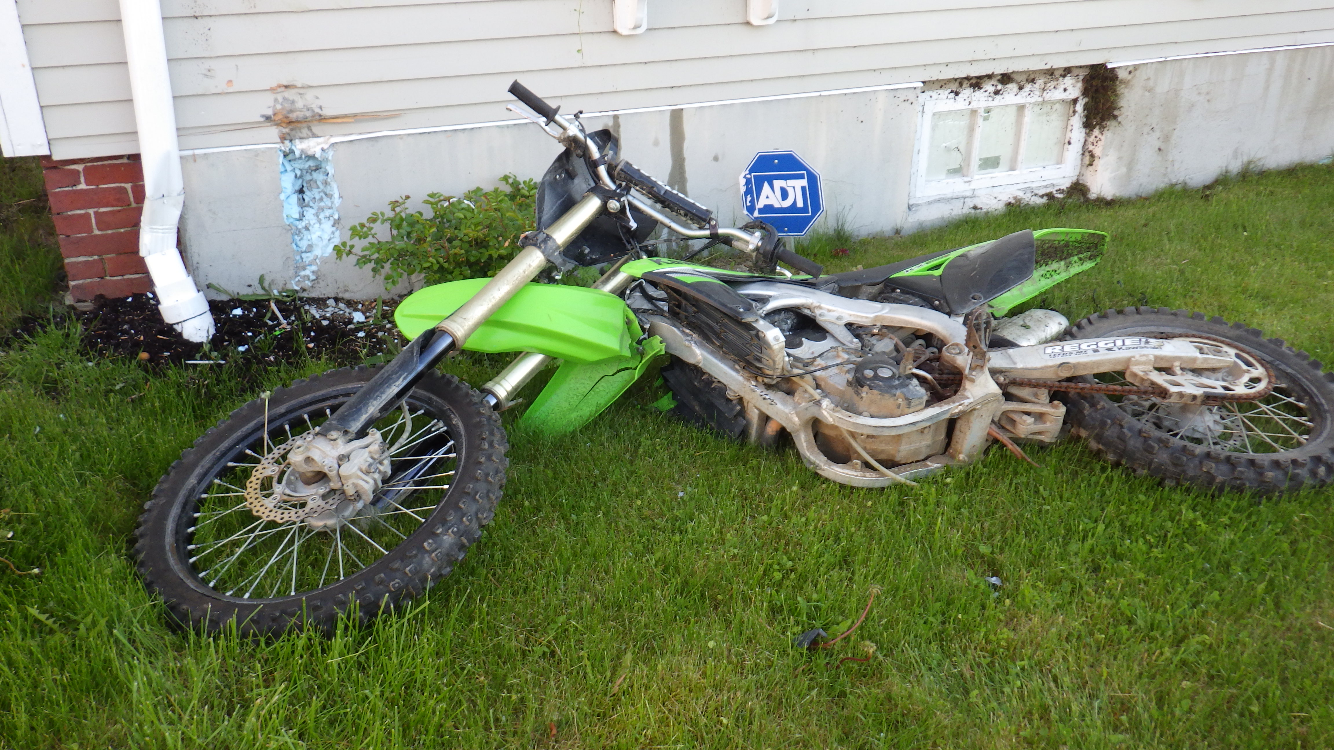 Crash into house kills dirt bike driver